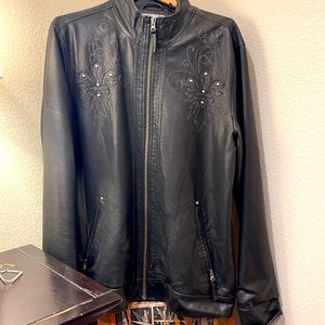 Archaic faux Leather Jacket